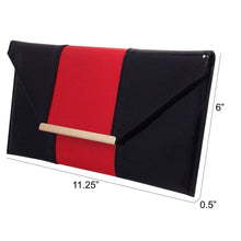 Load image into Gallery viewer, Patent Color Block Envelop Clutch
