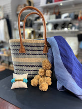 Load image into Gallery viewer, Imperial Sisal Basket Bag with Waterfall Pompoms- 2 sizes
