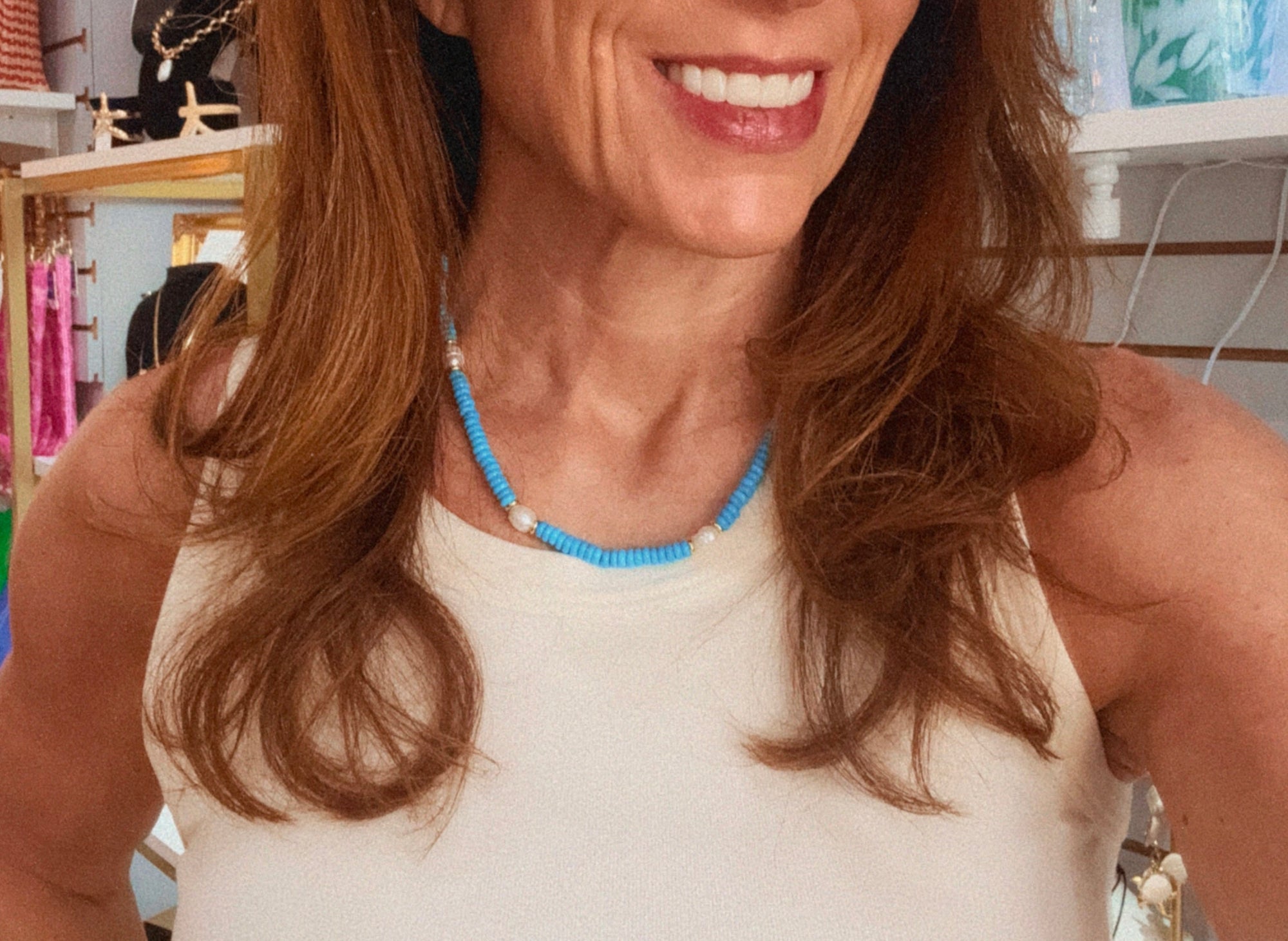 Jenny - Quartz Beaded Necklace with freshwater Pearls