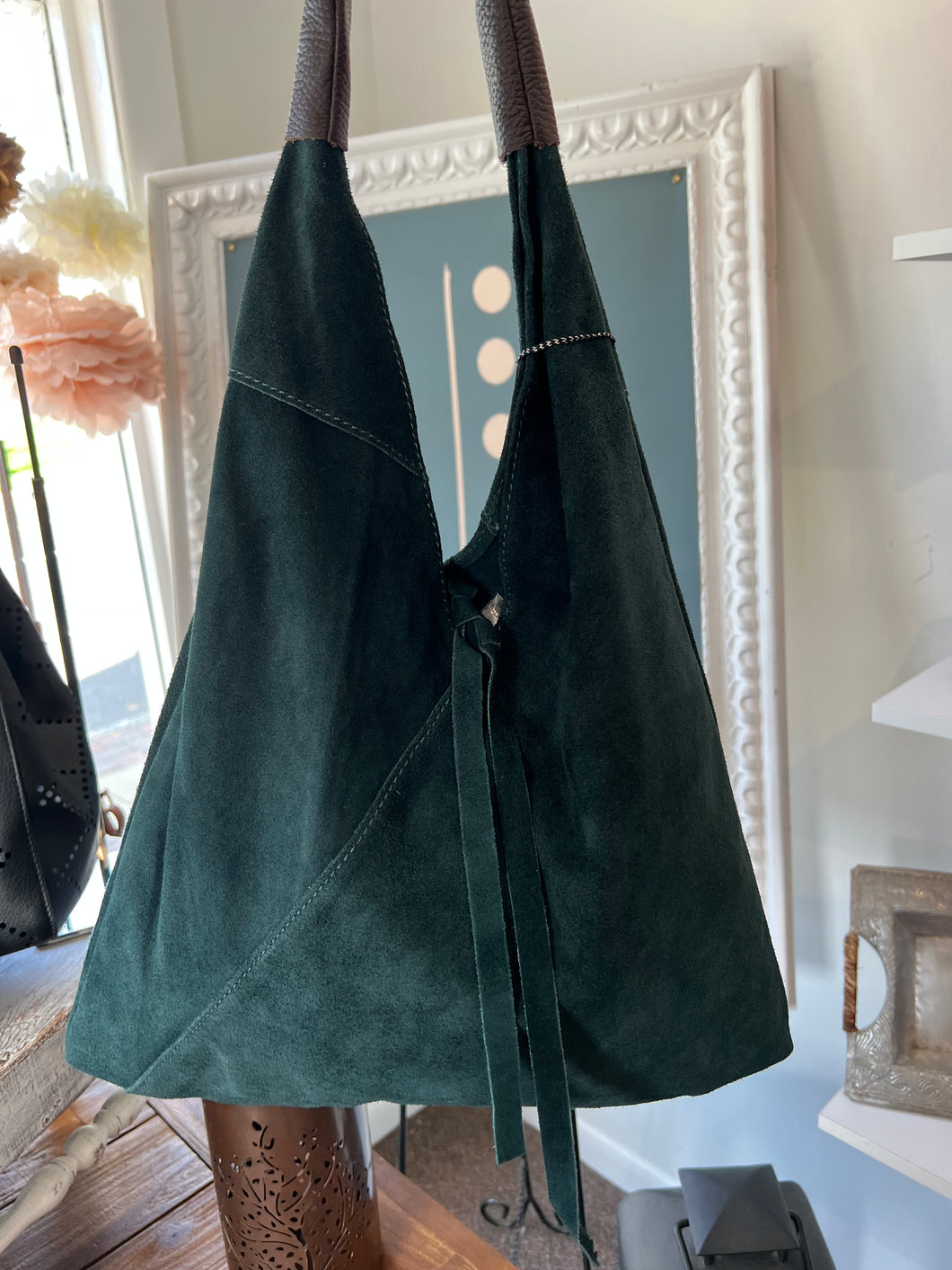 Dema Suede Leather Handbag