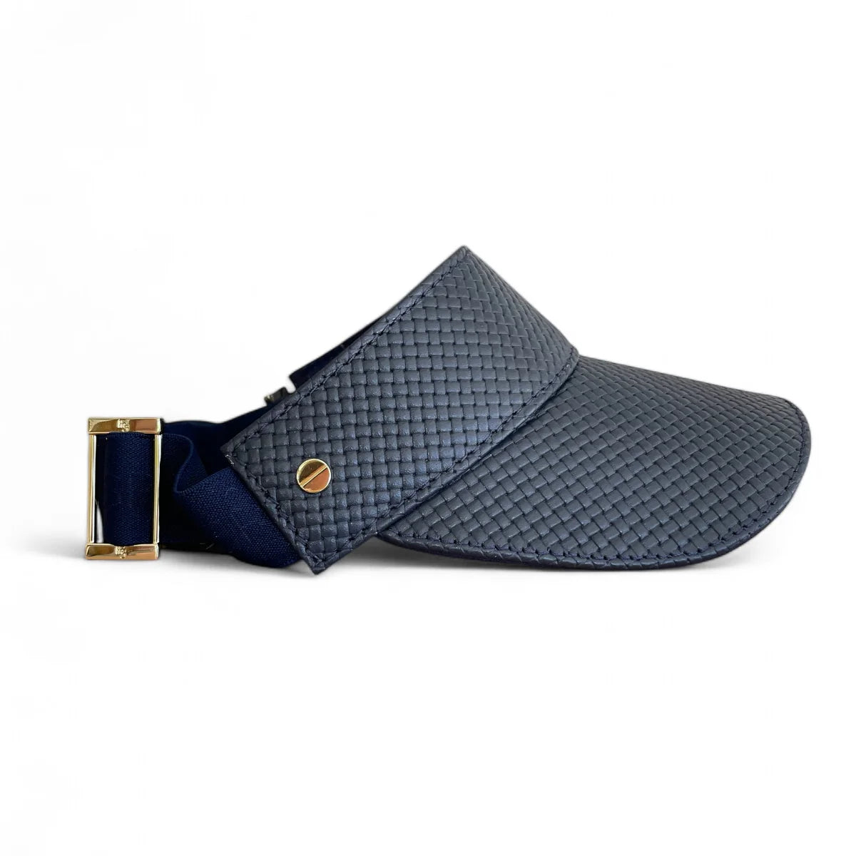 The Basketweave Leather Visor