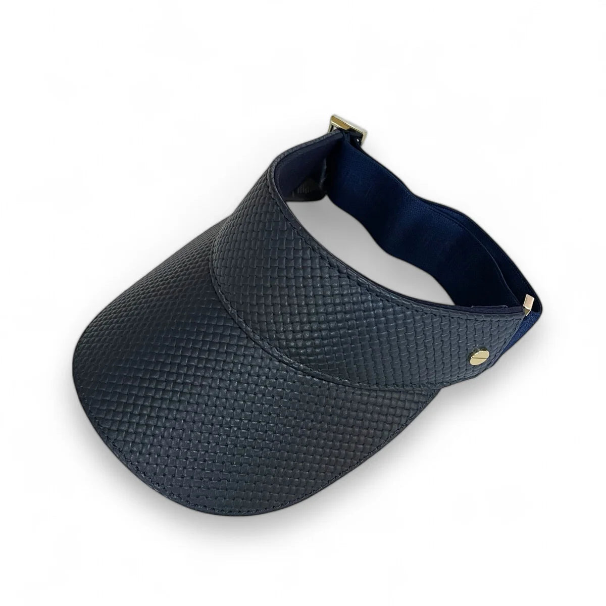 The Basketweave Leather Visor
