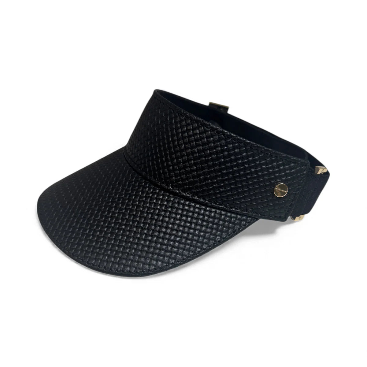 The Basketweave Leather Visor