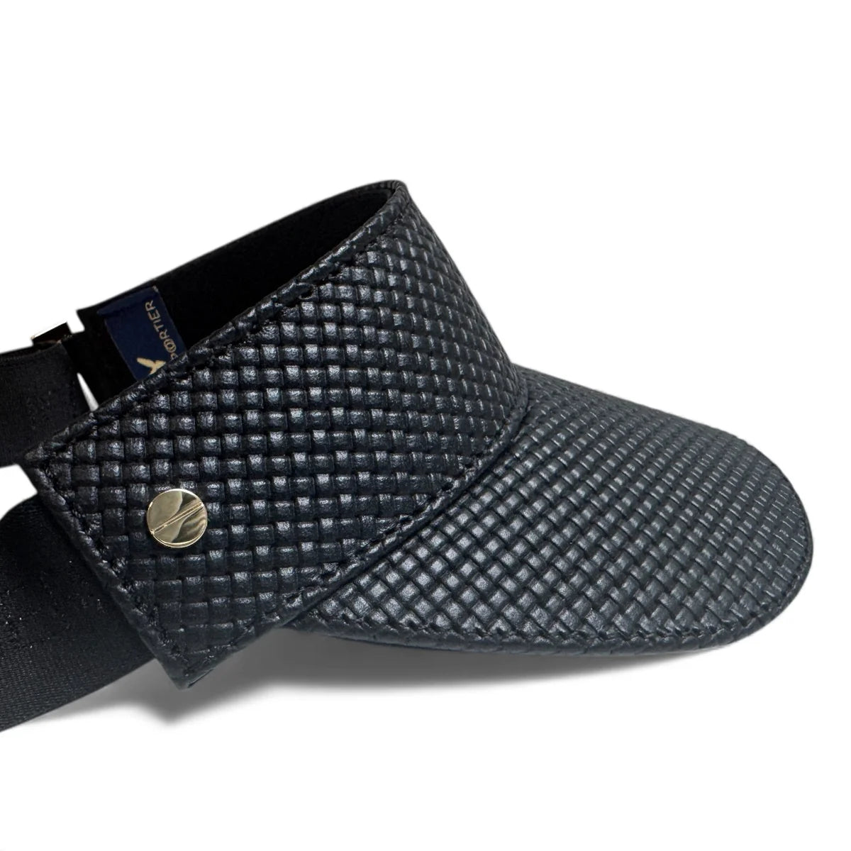 The Basketweave Leather Visor