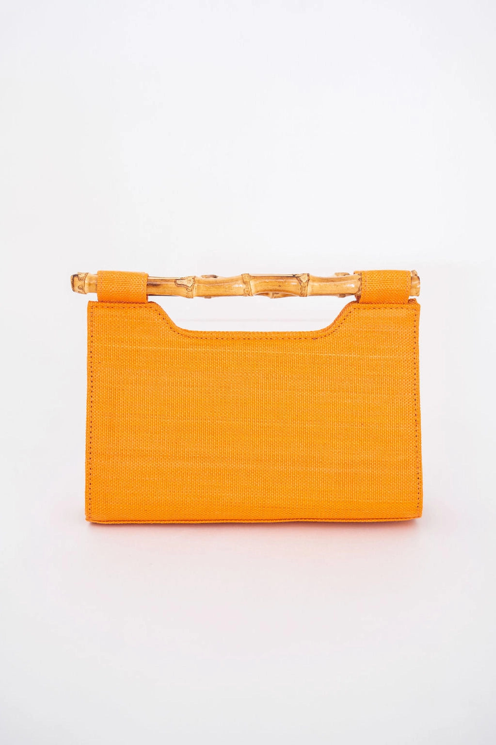 Mary Straw Clutch - Bamboo Natural Handle