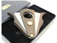 Load image into Gallery viewer, Cigar Cutter - Wood and Stainless Steel - Cut and Lock system
