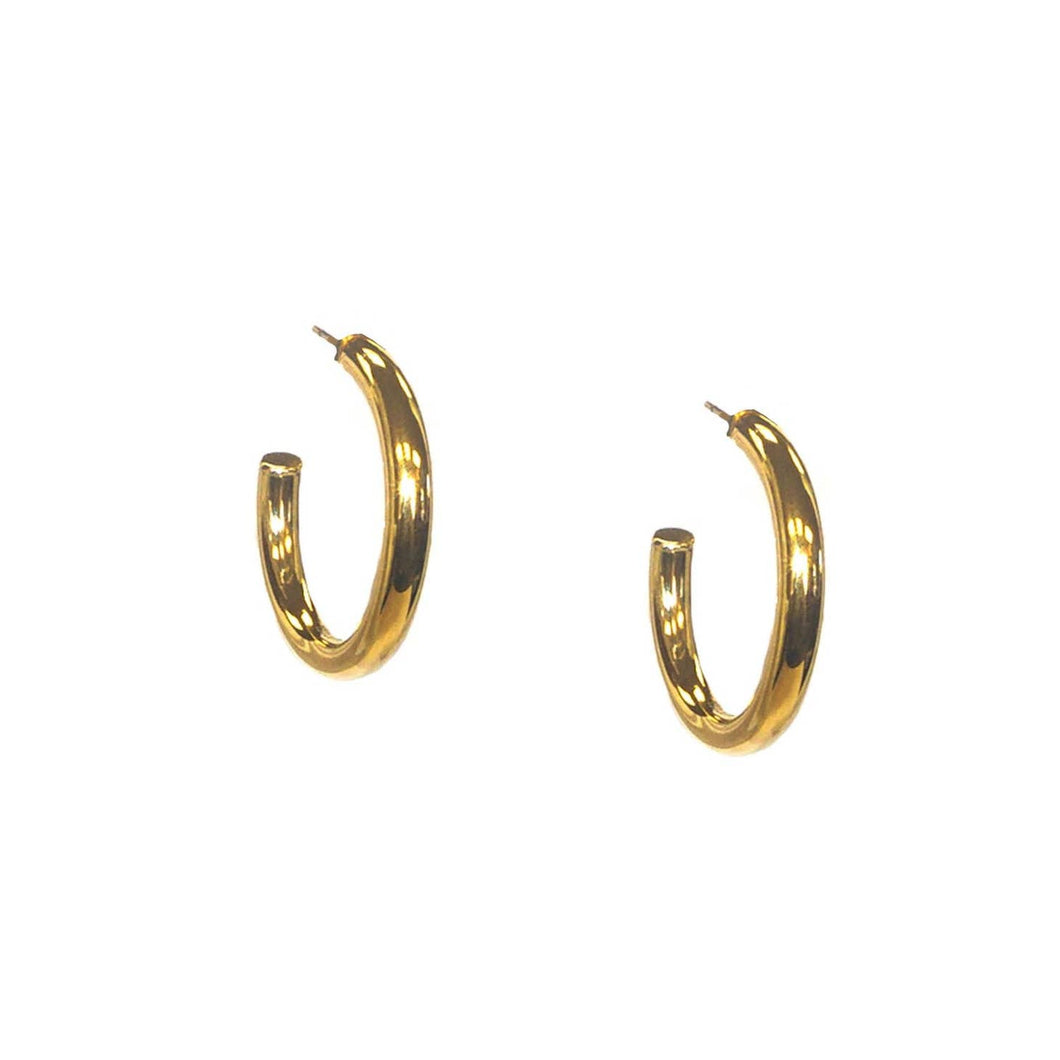 Gold 1 1/4” Gold plated Hoop