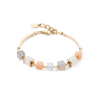 Load image into Gallery viewer, Bracelet Precious Statement Cubes - Grey/Nude
