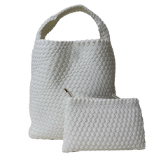 Load image into Gallery viewer, Lauren Woven Neoprene Hobo with Pouch
