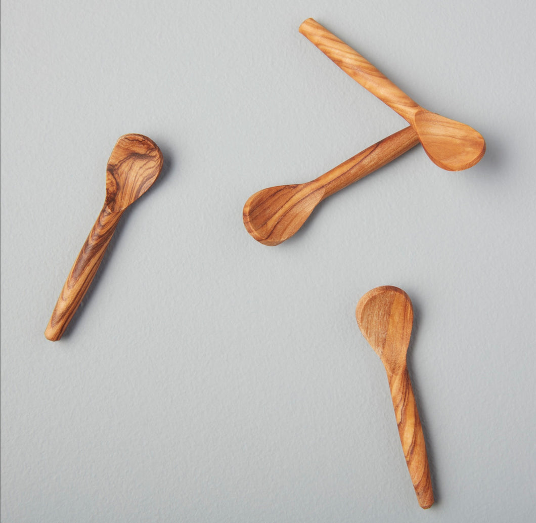 Extra Small Olive Wood Spoons - Set of 4