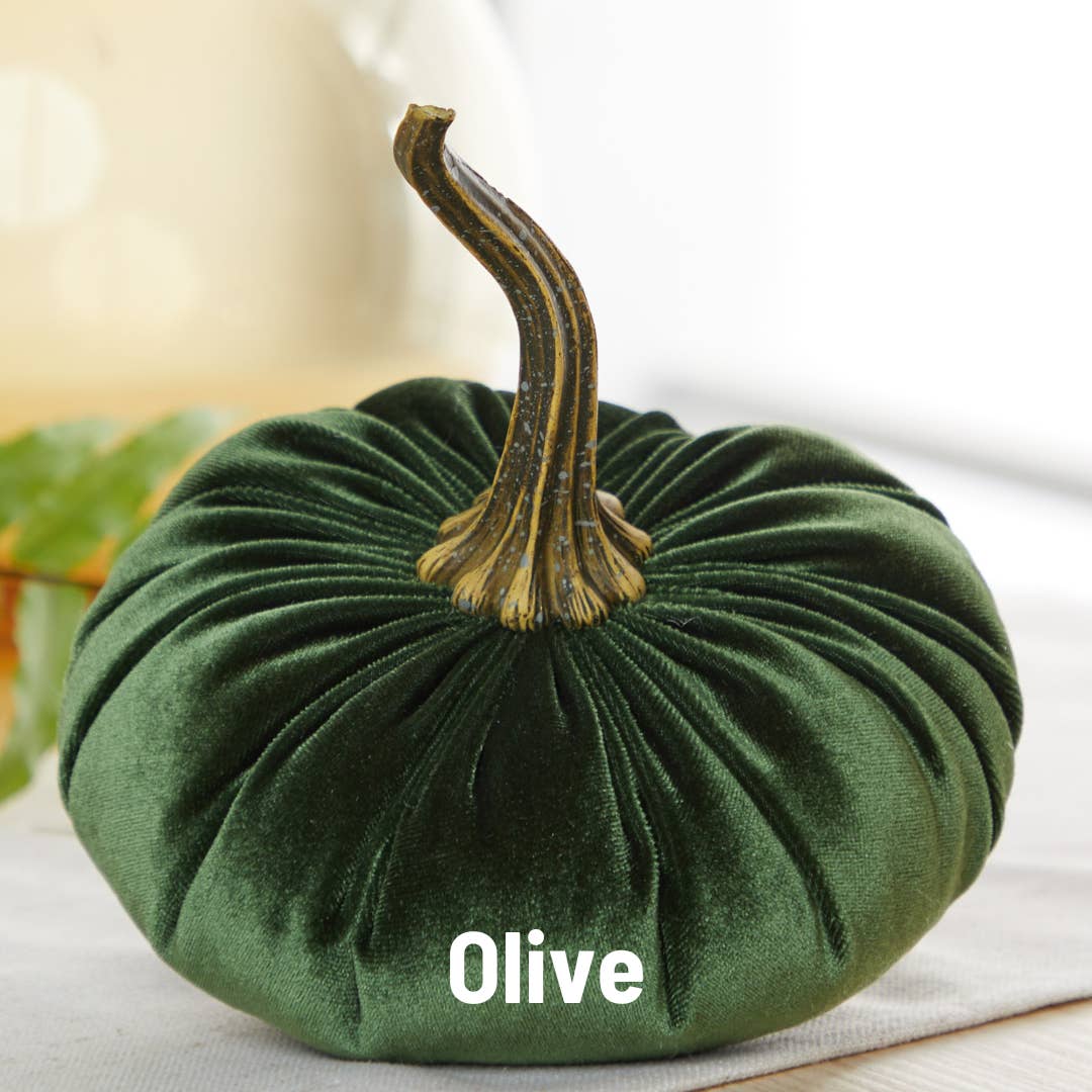 Handmade Large Velvet Pumpkins