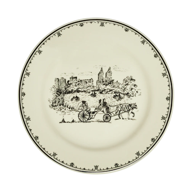 NYC Toile Appetizer Plates