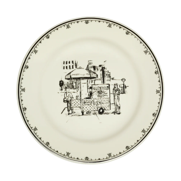 NYC Toile Appetizer Plates