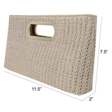 Load image into Gallery viewer, Top Handle Twist Straw Clutch

