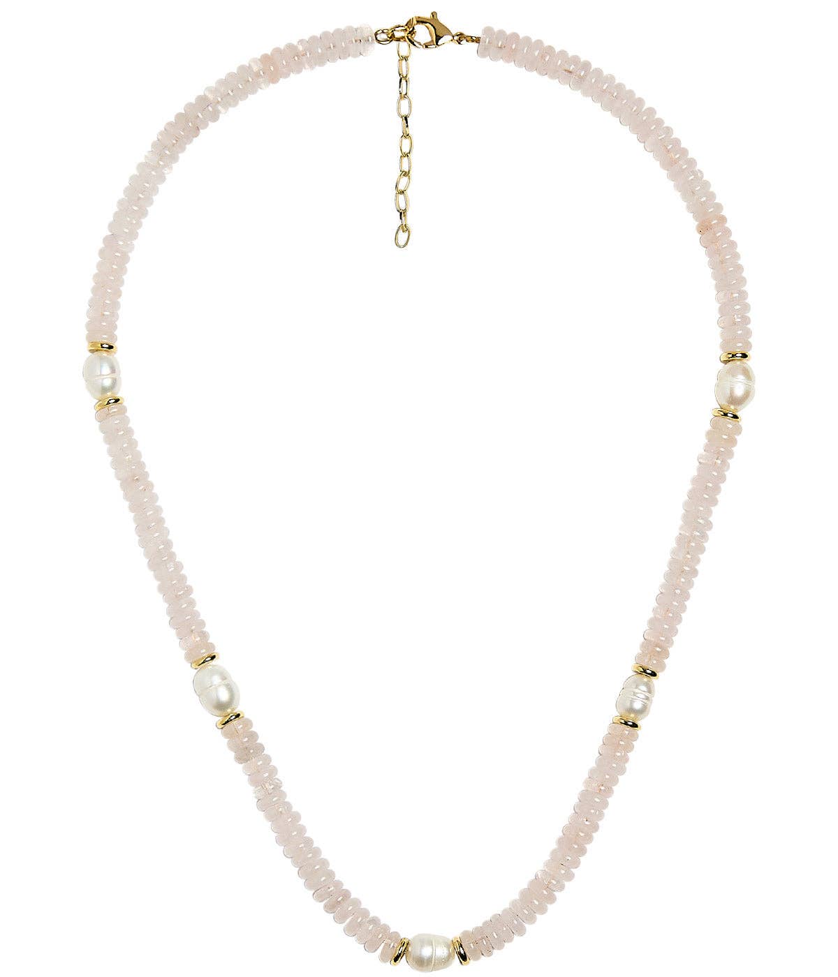 Jenny - Quartz Beaded Necklace with freshwater Pearls