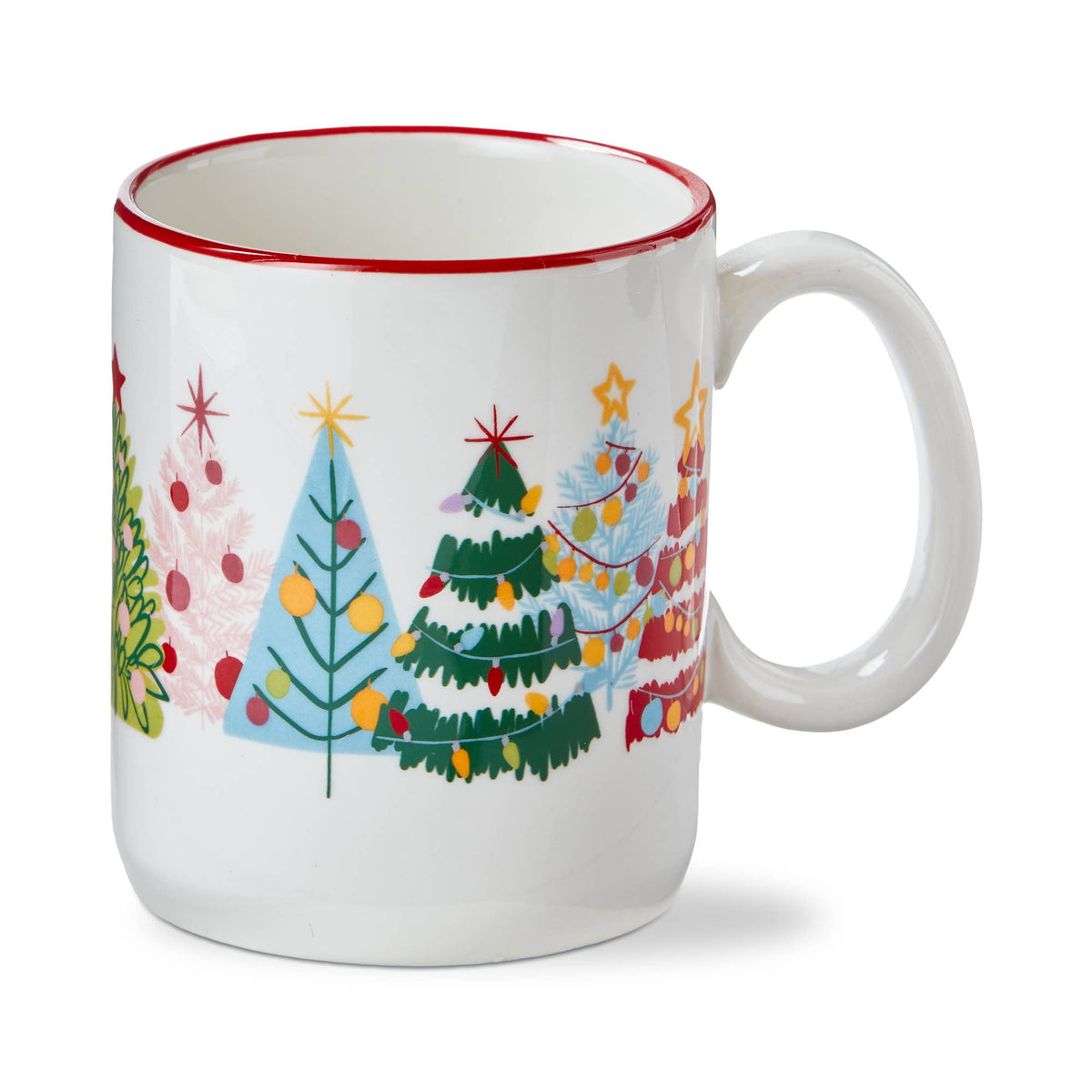 Groovy Trees Mug Stoneware Multi Christmas