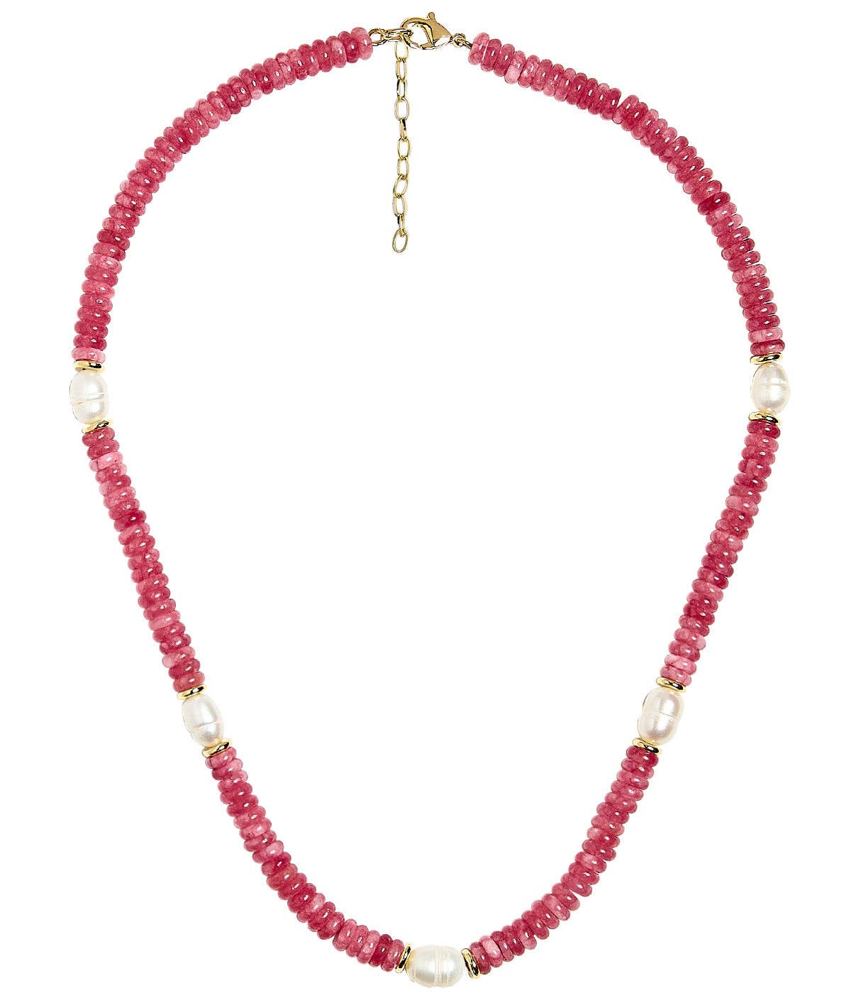 Jenny - Quartz Beaded Necklace with freshwater Pearls