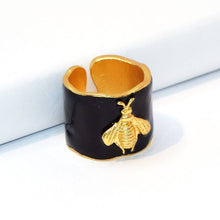 Load image into Gallery viewer, Bumblebee Ring - enamel accent
