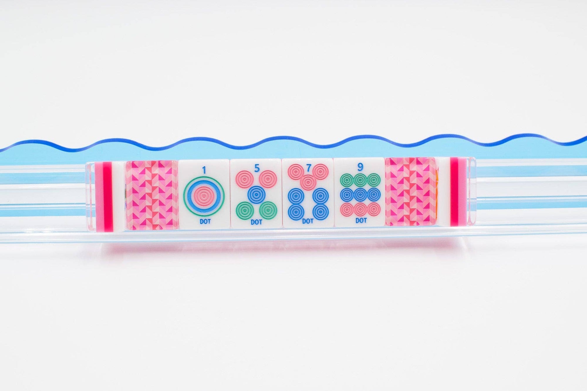 Crystal Prism Pink | Mahjong Tile Set with Bold Angles and Vibrant Vibes