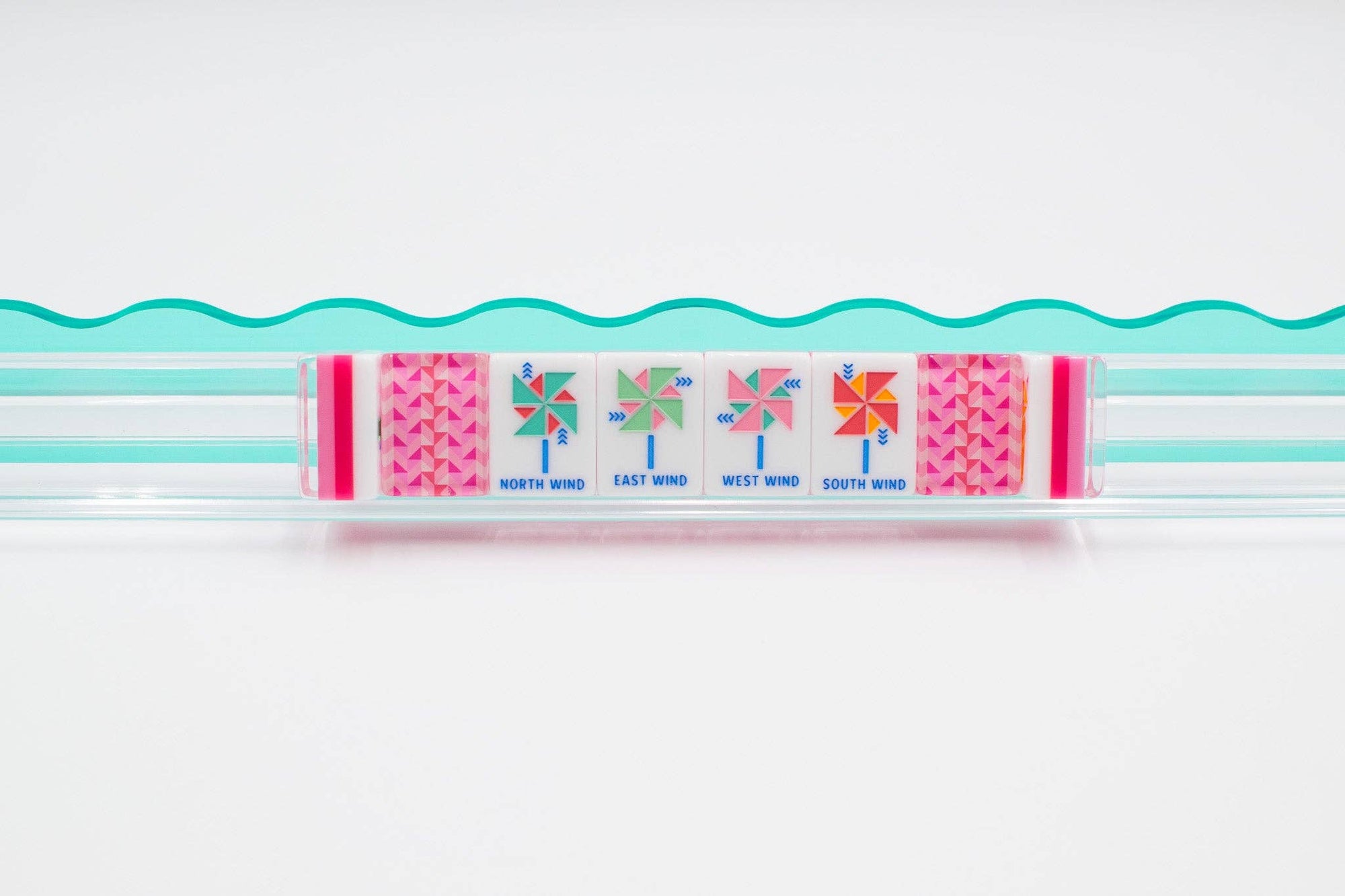 Crystal Prism Pink | Mahjong Tile Set with Bold Angles and Vibrant Vibes