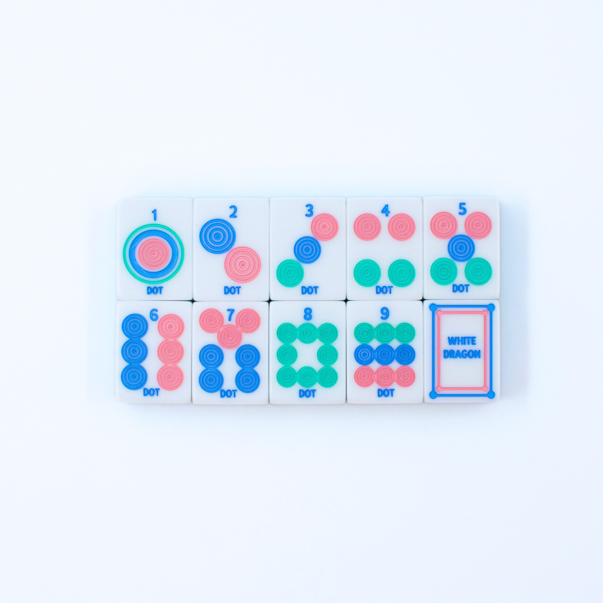 Crystal Prism Blue | Mahjong Tile Set with Bold Angles and Vibrant Vibes