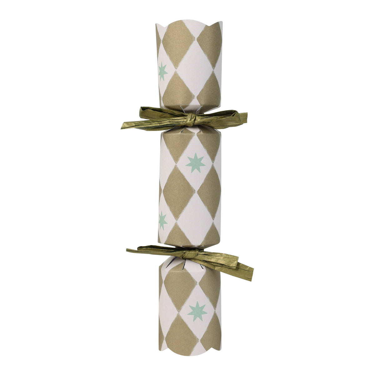 Gold Harlequin Mini Christmas Crackers - 6 Pack