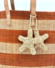 Load image into Gallery viewer, Starfish Straw Bag with Crochet Starfish Charm Embellishment
