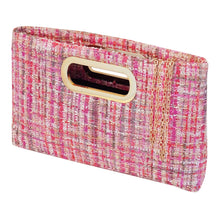 Load image into Gallery viewer, Top Handle Weaved Fabric Clutch
