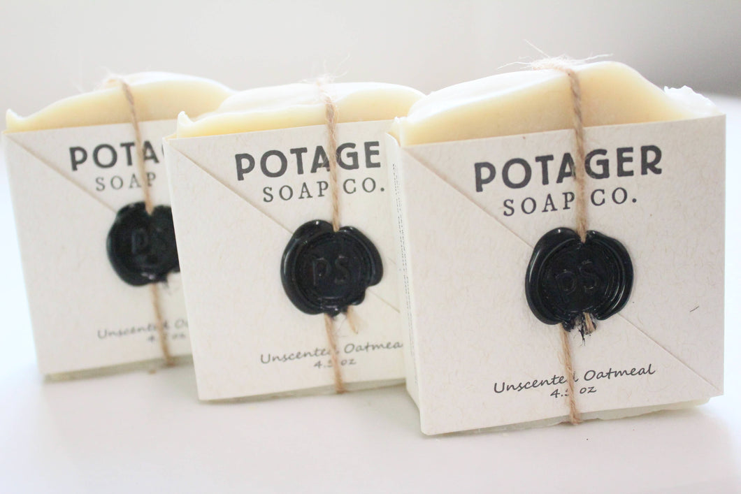 Unscented Oatmeal Soap - Handmade with Organic Ingredients