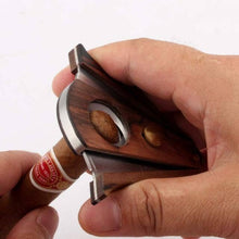 Load image into Gallery viewer, Cigar Cutter - Wood and Stainless Steel - Cut and Lock system
