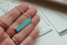 Load image into Gallery viewer, Howlite Silver Bar Necklace
