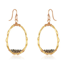 Load image into Gallery viewer, Gold Organic Bamboo Hoops
