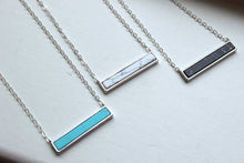Load image into Gallery viewer, Howlite Silver Bar Necklace
