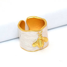 Load image into Gallery viewer, Bumblebee Ring - enamel accent
