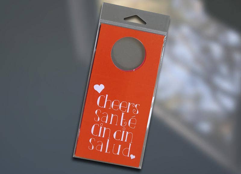 Cheers Wine Bottle Tag  - Set Of 3