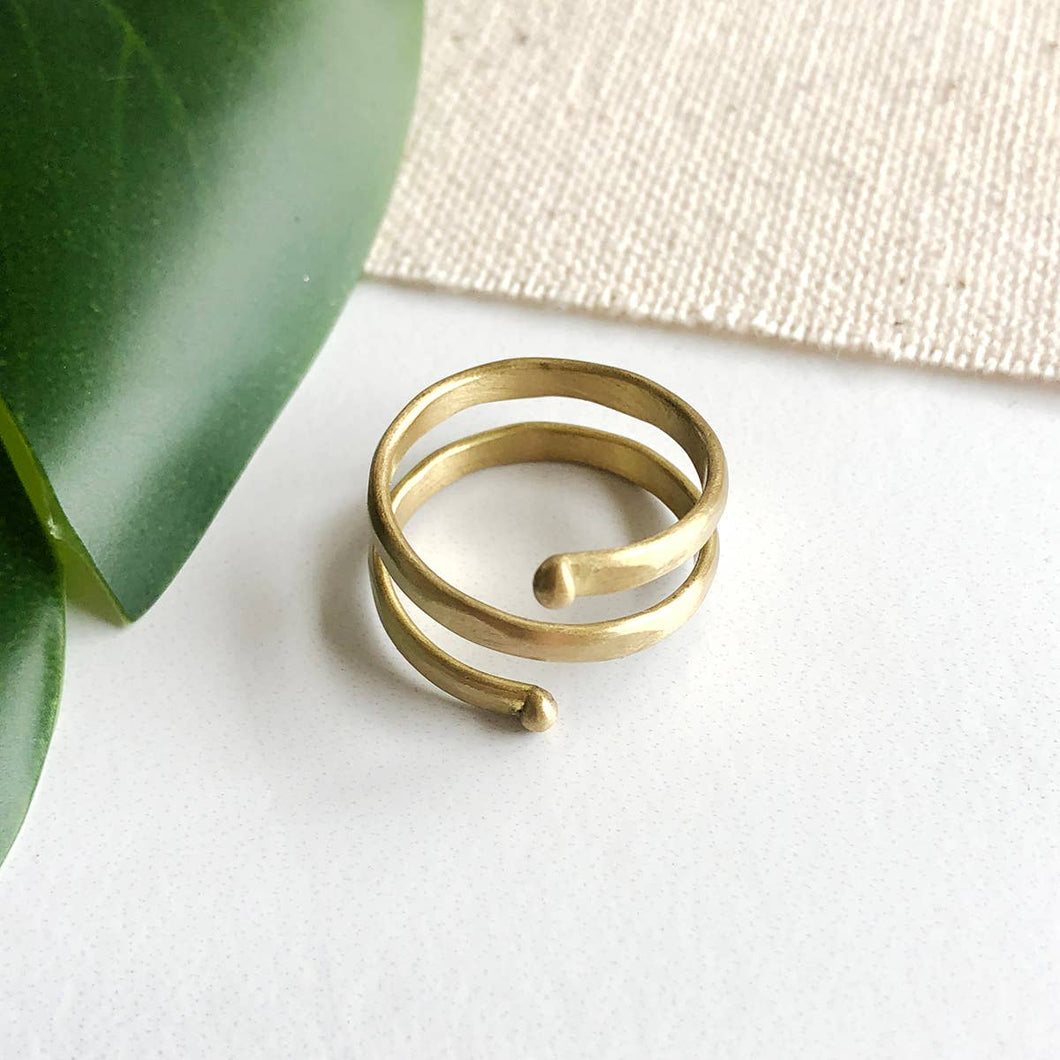 Double Wrap Ring - Gold