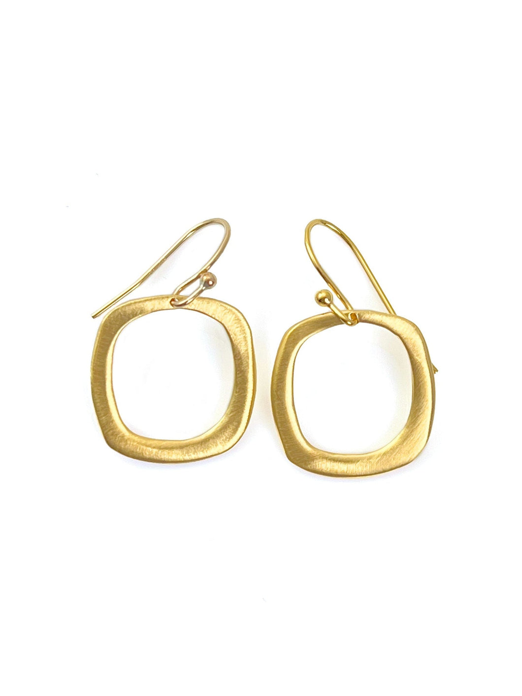 Small Open Square Earrings - Vermeil