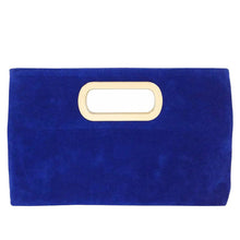 Load image into Gallery viewer, Top Handle Suede Clutch
