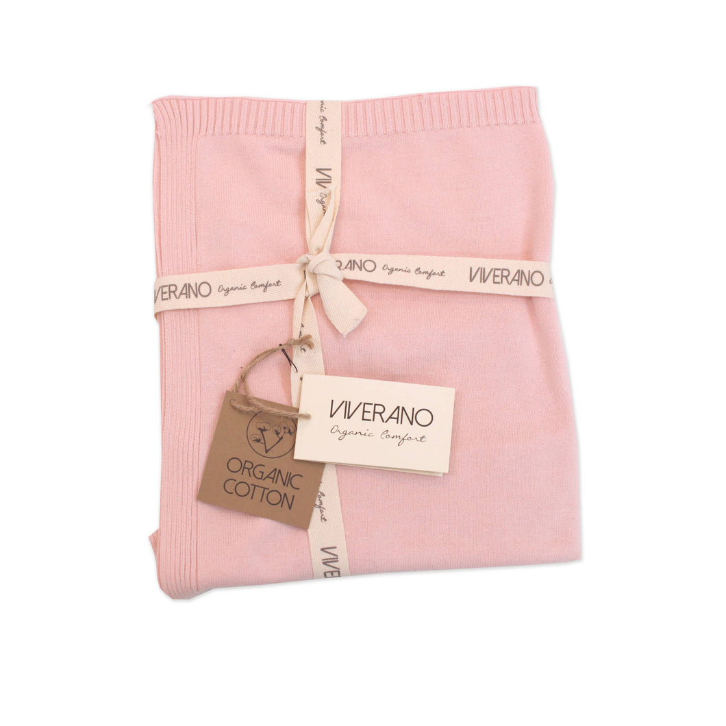 Milan Pastel Sweater Knit Baby Blanket (Organic Cotton)