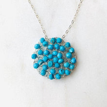 Load image into Gallery viewer, Supernova Jeweled Crocheted Necklace
