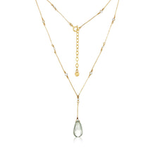 Load image into Gallery viewer, Green Amethyst Lariat Necklace
