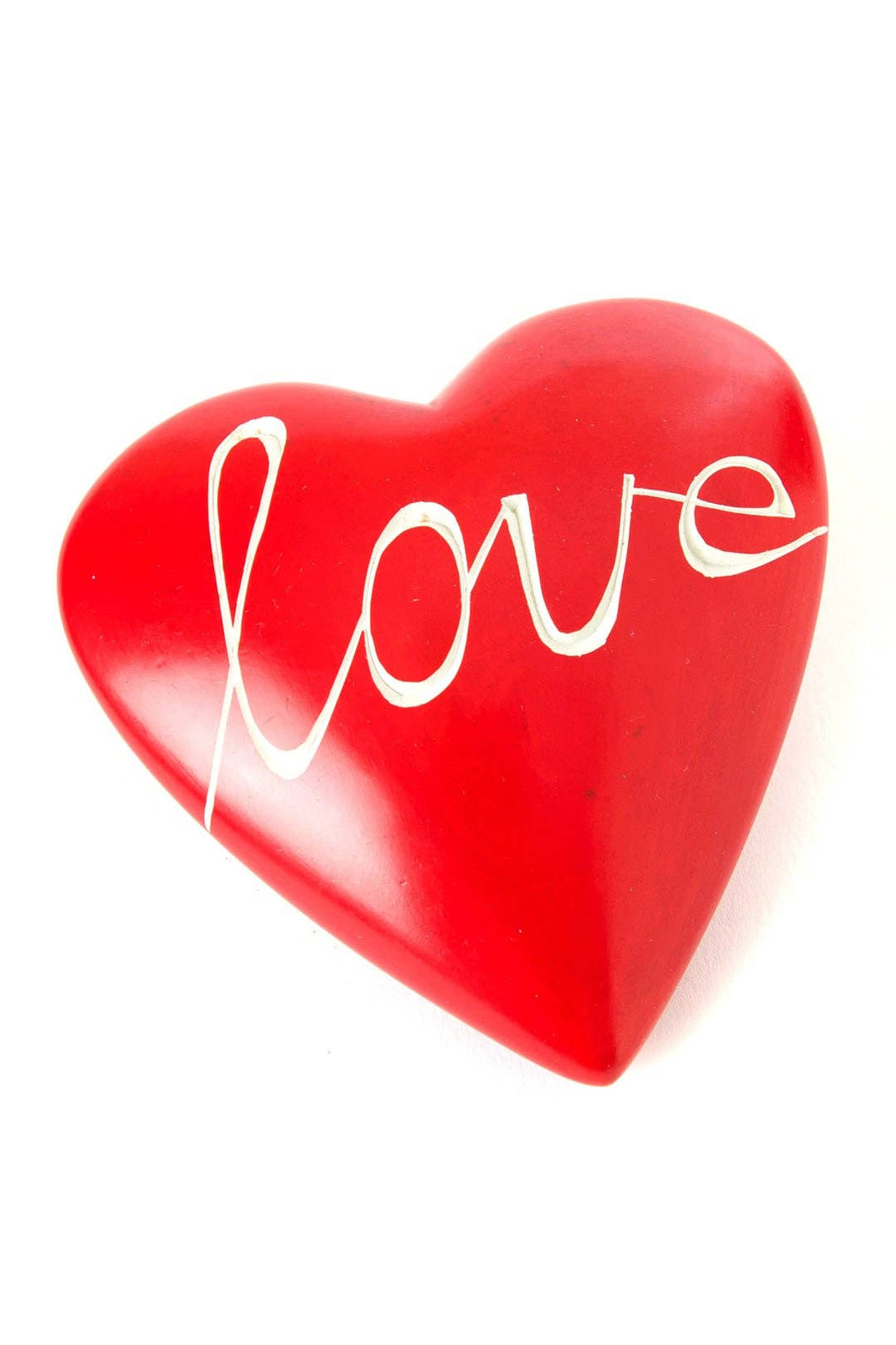 Large Cursive Love Soapstone Heart Keepsake