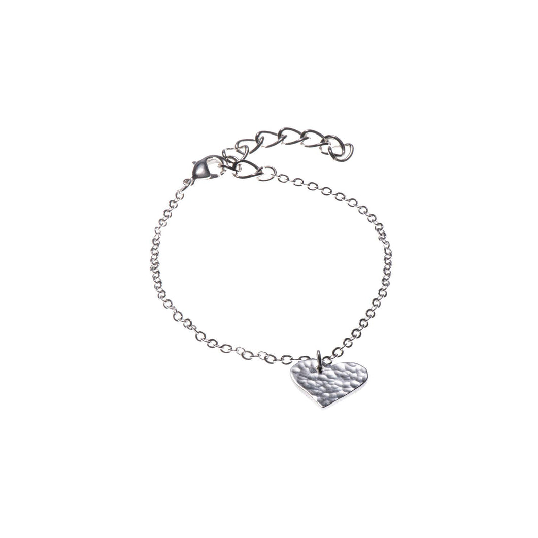 Silver Plated Heart Bracelet | Just Trade