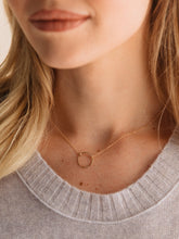 Load image into Gallery viewer, Floating Shape Necklace - Circle, Gold-filled

