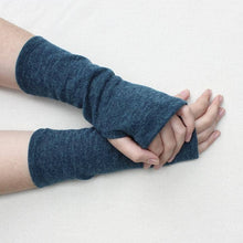 Load image into Gallery viewer, Autumn Knit Fingerless Gloves - Baltic Blue
