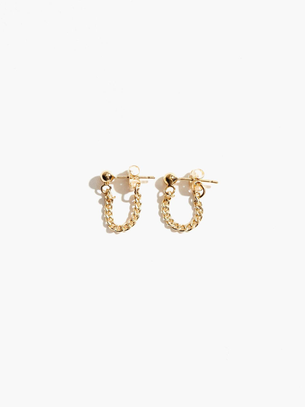 Curb Chain Earring - Gold-filled