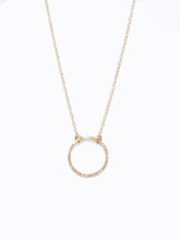 Load image into Gallery viewer, Floating Shape Necklace - Circle, Gold-filled
