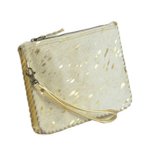 Load image into Gallery viewer, Laila Wristlet Pouch Cowhide Hairon Leather
