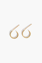 Load image into Gallery viewer, Milani Rope Hoops- Gold-filled
