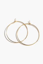 Load image into Gallery viewer, Minka Thin Hoop Earrings - Gold-filled 2”
